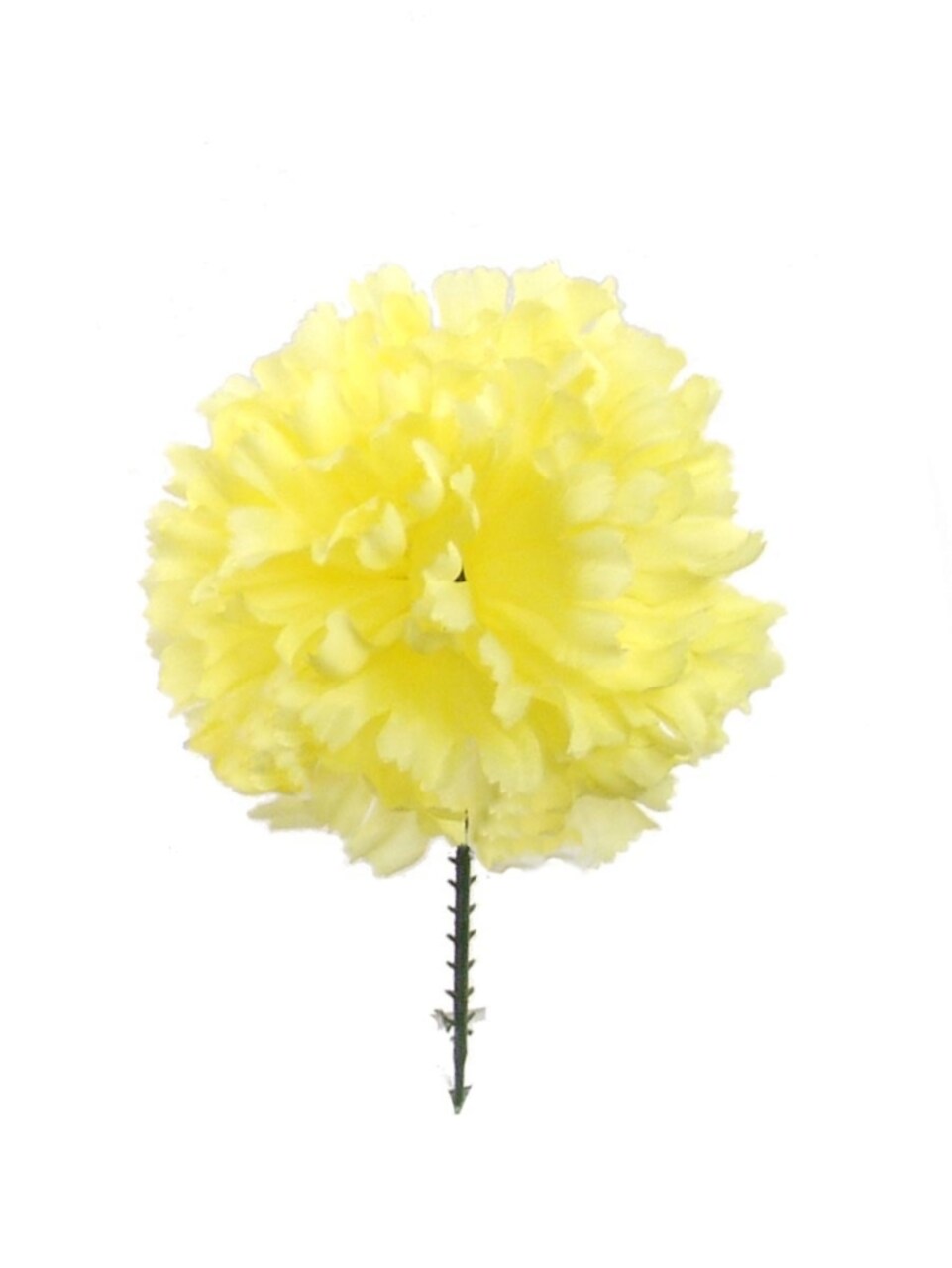 5" Yellow Silk Carnation Picks - 100-Pack, 4.25" Blooms, Event Decor - Ideal for Bouquets, Centerpieces - Bright Year-Round Appeal, Floral Home by Artificial Flowers